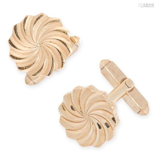 A PAIR OF VINTAGE CUFFLINKS, KURT WEISS 1977 in 9ct