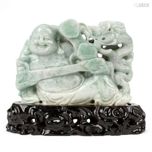 Modern Chinese Carved Jade Buddha