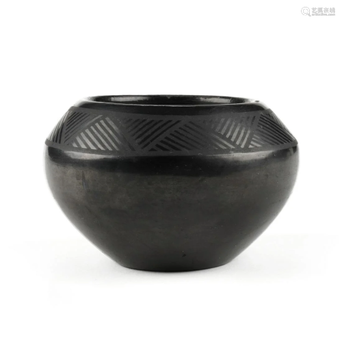 Desideria San Ildefonso Blackware Vase - Maria Martinez