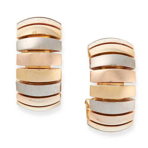 A PAIR OF TRINITY DE CARTIER HOOP EARRINGS, CARTIER in