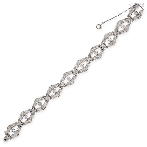 A DIAMOND BRACELET, CIRCA 1940 formed of a series of