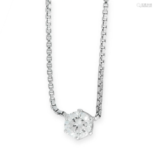 A DIAMOND PENDANT NECKLACE, MAPPIN & WEBB in 18ct…
