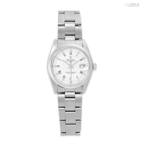 AN OYSTER PERPETUAL DATE WRIST WATCH, ROLEX in