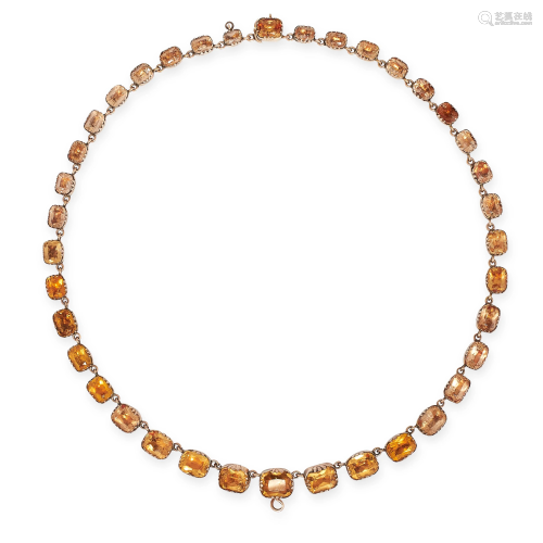 AN ANTIQUE PASTE RIVIERE NECKLACE, 19TH CENTURY in