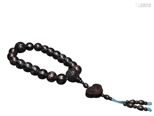 SILVER SOLDER AGARWOOD 18-COUNTS ROSARY