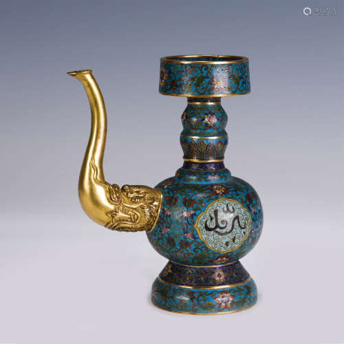 A CHINESE QING STYLE ENAMEL BEN PAKISTAN POT