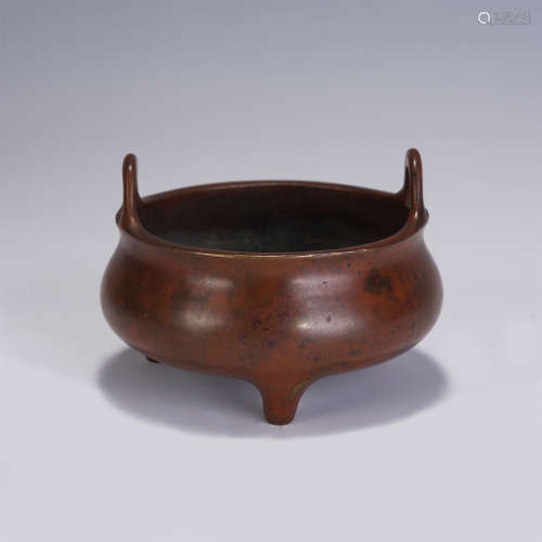 A CHINESE QING STYLE BRONZE CENSER