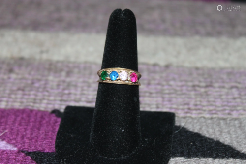 10k Pride Ring w/4 gemstones