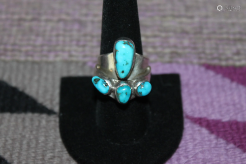 Vintage Turquoise Ring C.Chavez
