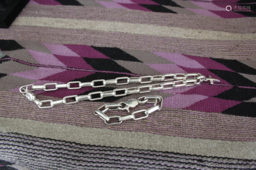 Emporio Armani Sterling Necklace & Bracelet Set