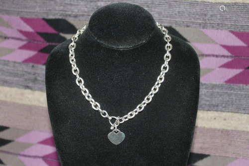 Sterling Tiffany Style Necklace 18