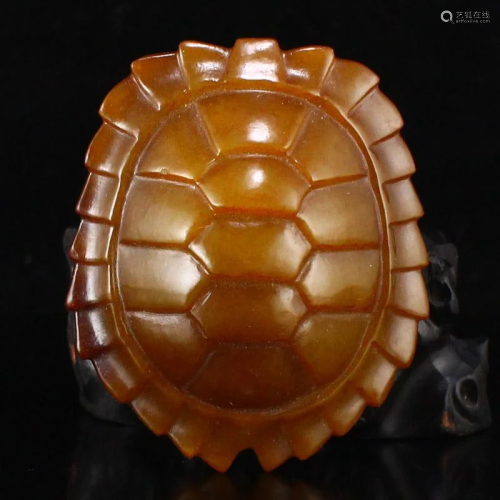Vintage Chinese Turtle Shell Pendant