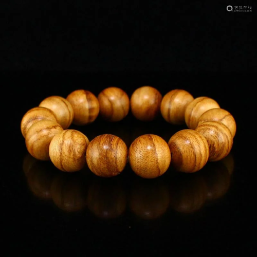 17 MM Chenxiang Wood Breads Bracelet