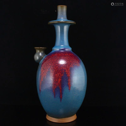 Vintage Chinese Variable Glaze Jun Kiln Porcelain Water