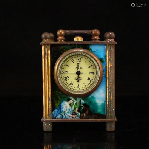 Vintage Brass Mechanical Clock