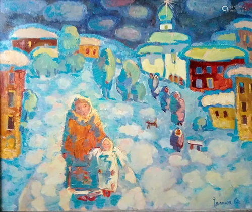 Oil painting The star came down clear Kalenyuk Alex