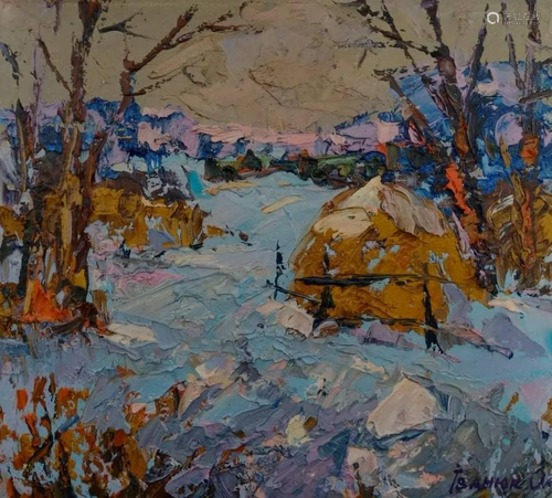 Oil painting Winter landscape Kalenyuk Alex