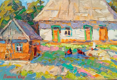 Oil painting Grandma's House Kalenyuk Oksana