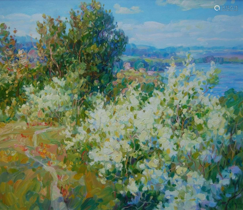 Oil painting Spring on the Southern Bug Kotmin Dmitry