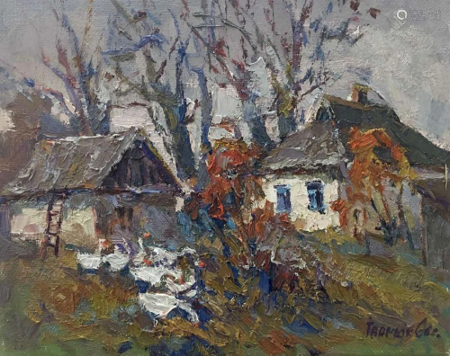 Oil painting Late fall Kalenyuk Oksana