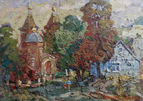 Oil painting The road to the Temple Kalenyuk Alex