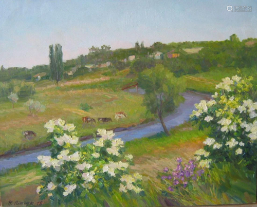Oil painting Elderflower Timchuk