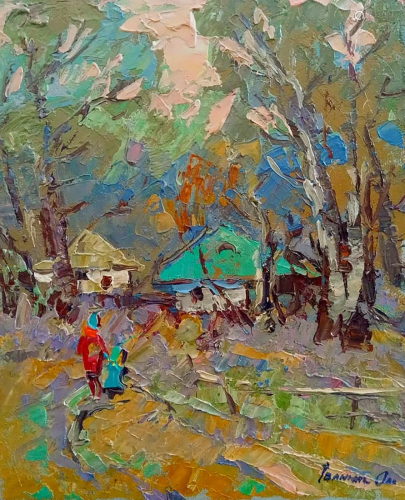 Oil painting The road home Kalenyuk Alex