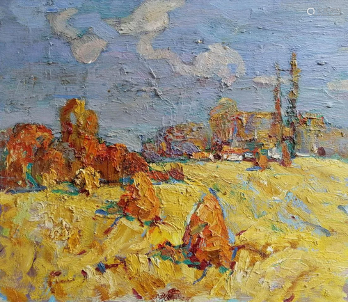 Oil painting In field Kalenyuk Alex