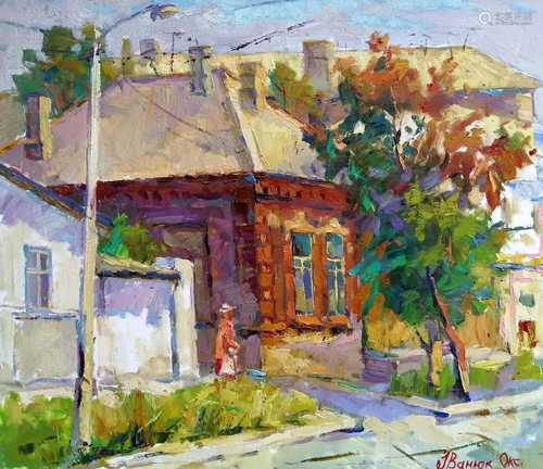 Oil painting Streets of old Mariupol Kalenyuk Oksana