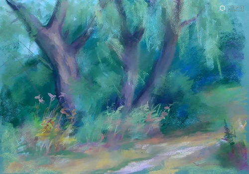 Pastel painting Willows Serdyuk Boris Petrovich