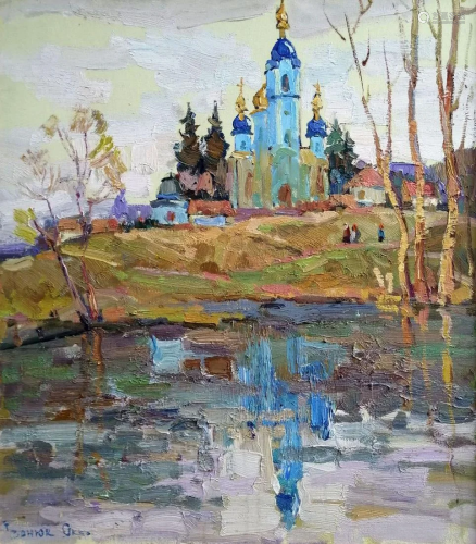 Oil painting Over the lake Kalenyuk Oksana