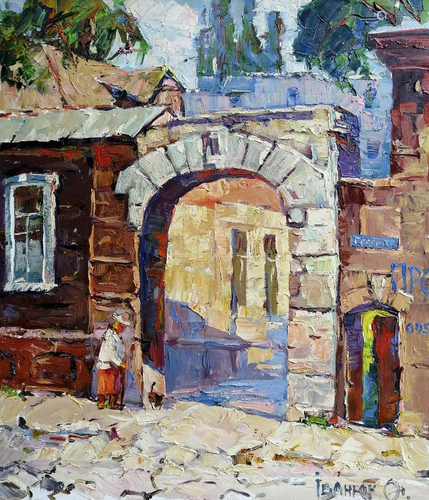 Oil painting City of Mariupol Kalenyuk Alex