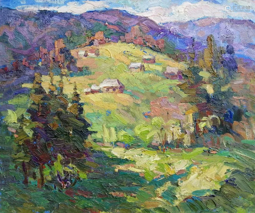 Oil painting Carpathian landscapes Kalenyuk Oksana