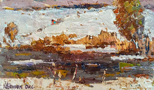 Oil painting Edge of the coast Kalenyuk Oksana