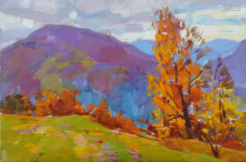 Oil painting Autumn in the mountains Tepeta Miacheslav