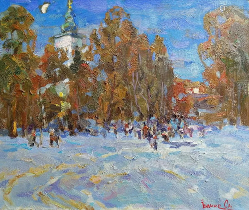 Oil painting Water baptism Kalenyuk Alex