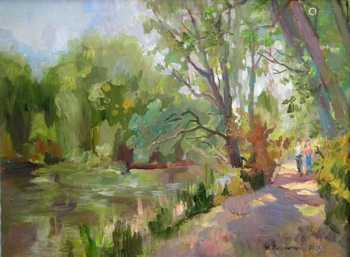 Oil painting Near the lake Anatoly Kymnatny