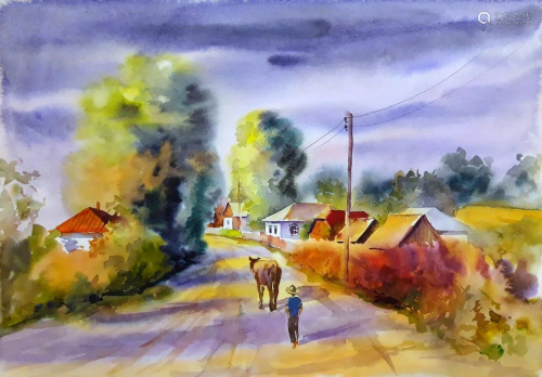 Watercolor painting Morning Serdyuk Boris Petrovich