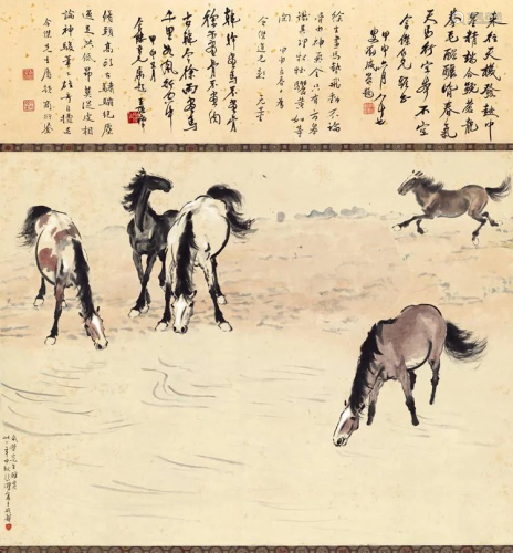 Horse painting by Xu Bei Hong