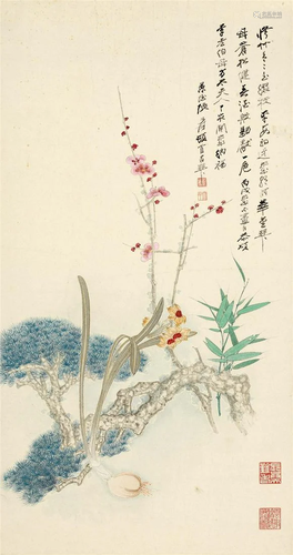 Flora painting by Zhang Da Qian