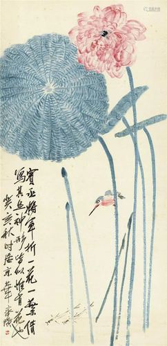 Peony painting by Qi Bai Shi