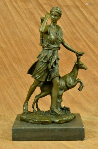 Large Vintage French Bronze Sculpture 