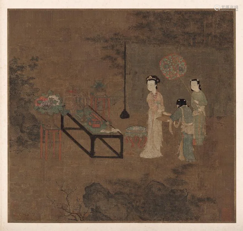 Song dynasty character painting by Yi Ming