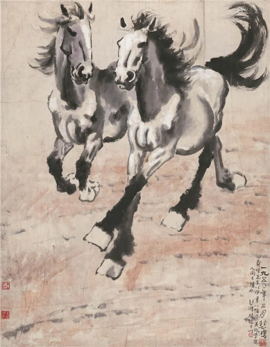 Horse painting by Xu Bei Hong