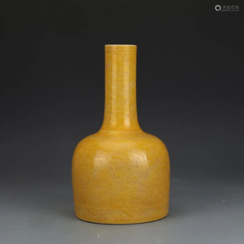 Ming dynasty brown glaze bell shaped vase