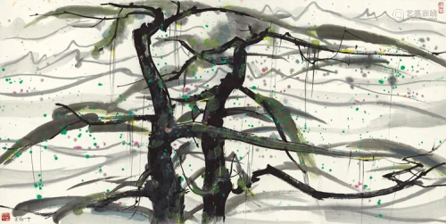 Pine tree painting by Wu Guan Zhong