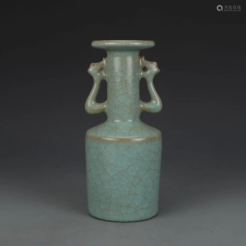 Song dynasty kiln double eared bottle