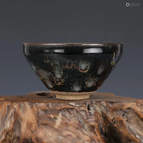 Song dynasty black pearl tea bowl