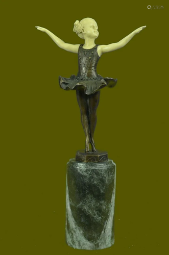 Vintage Bronze Sculpture Ballerina Dancer Figurine