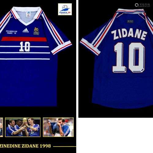 Zinédine ZIDANE. Maillot de l’équipe de France pour la final...